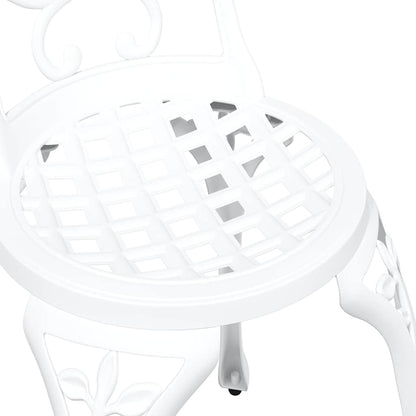 Garten Bistro Set 3 pcs Weiß Aluminium