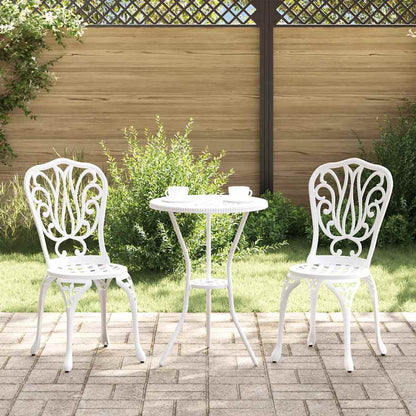 Garten Bistro Set 3 pcs Weiß Aluminium