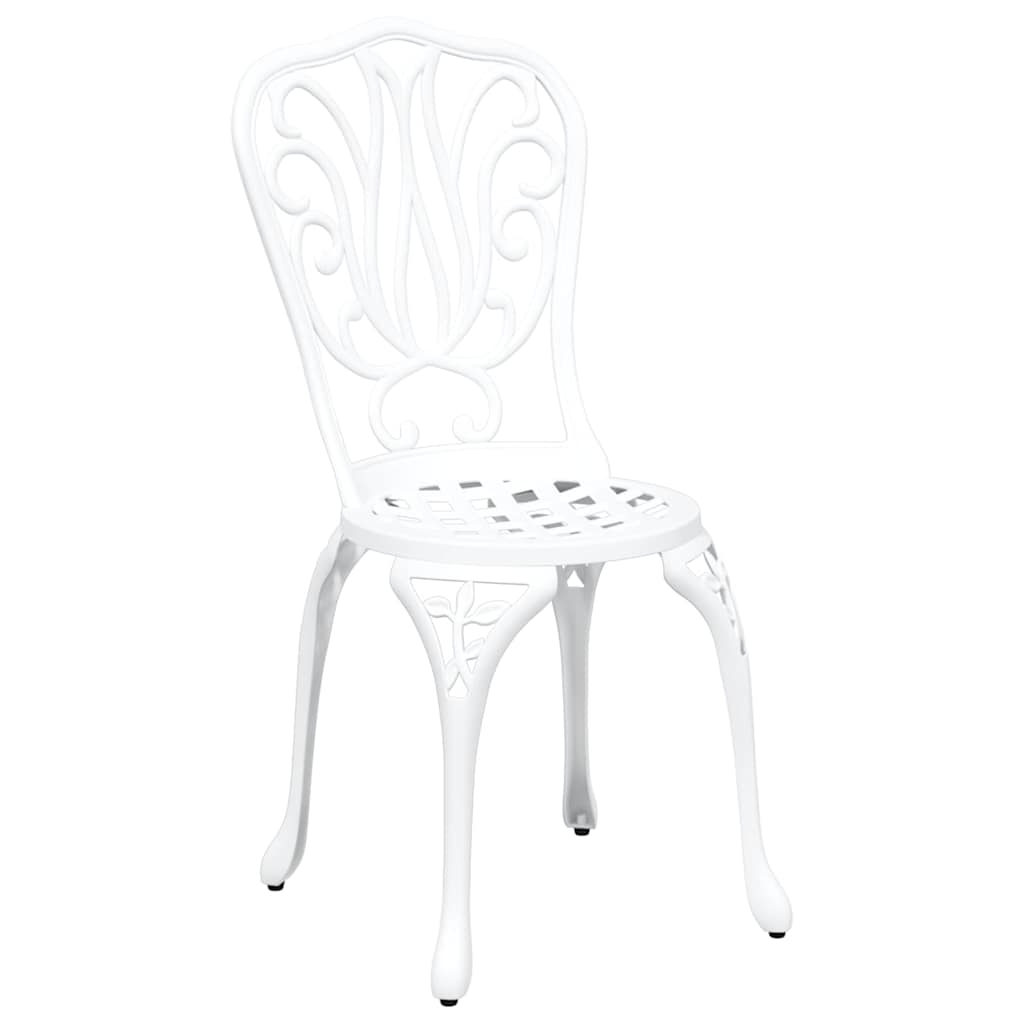 Garten Bistro Set 3 pcs Weiß Aluminium