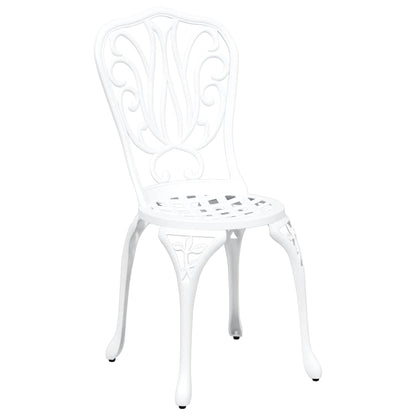Garten Bistro Set 3 pcs Weiß Aluminium