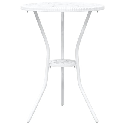 Garten Bistro Set 3 pcs Weiß Aluminium