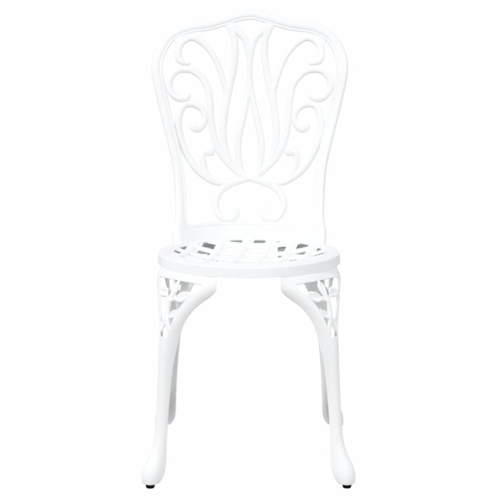 Garten Bistro Set 3 pcs Weiß Aluminium