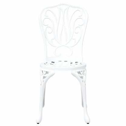 Garten Bistro Set 3 pcs Weiß Aluminium