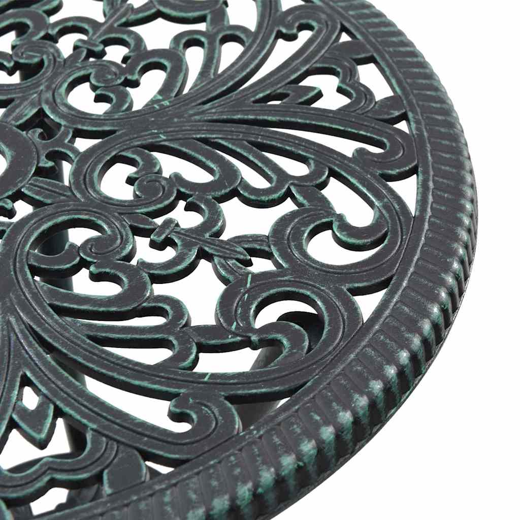 Garten Bistro Set 3 pcs Grün Aluminium