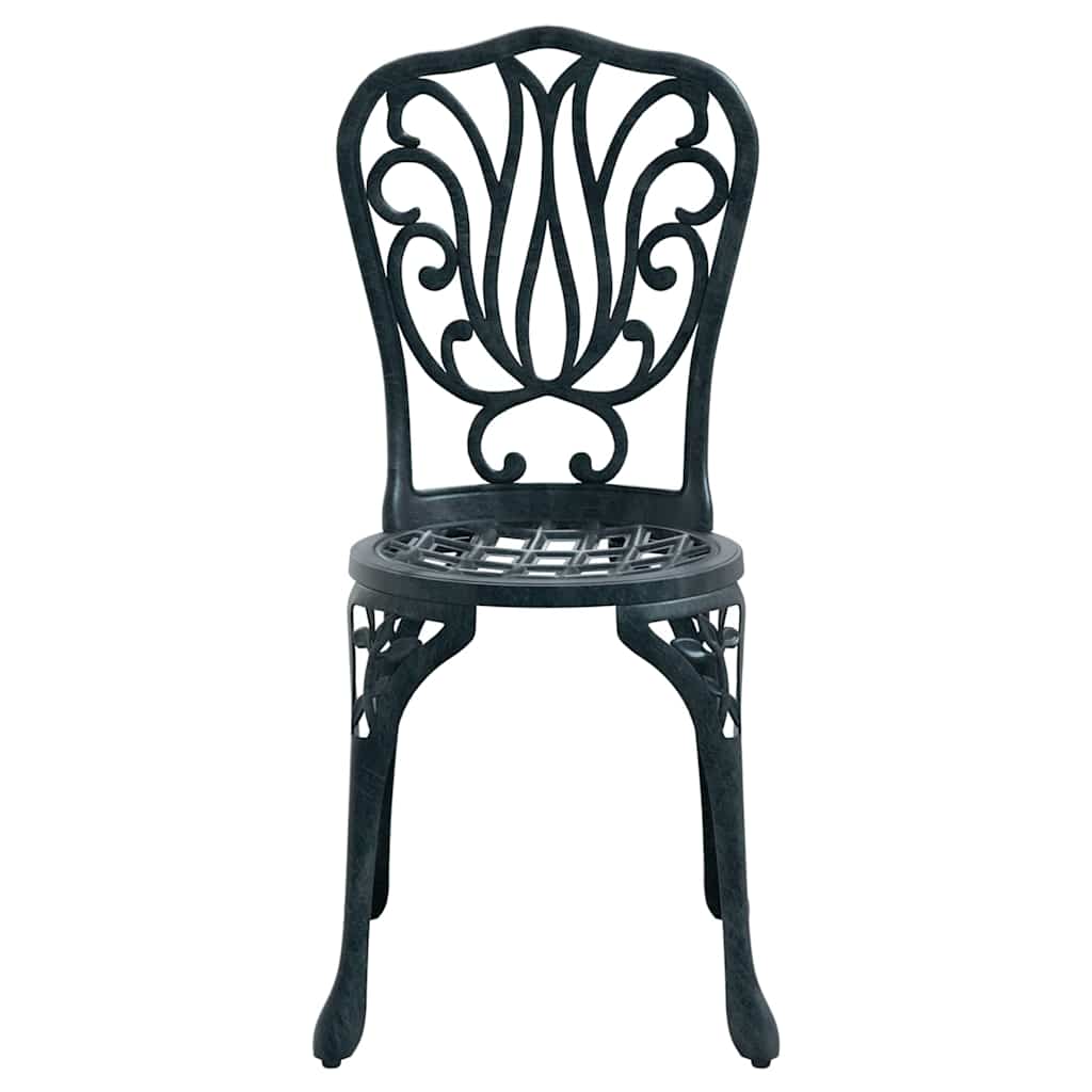 Garten Bistro Set 3 pcs Grün Aluminium