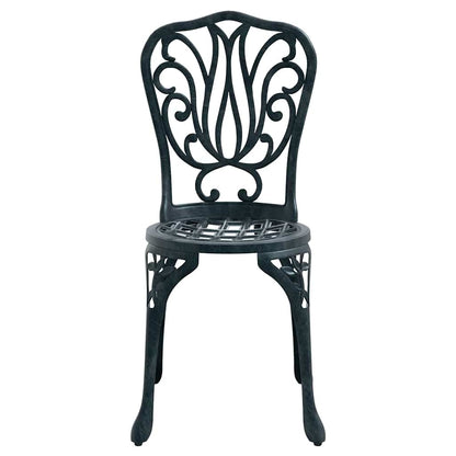 Garten Bistro Set 3 pcs Grün Aluminium