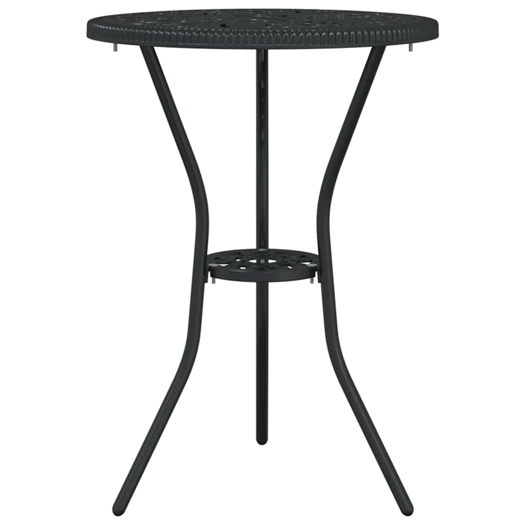 Garten Bistro Set 3 pcs Schwarz Aluminium