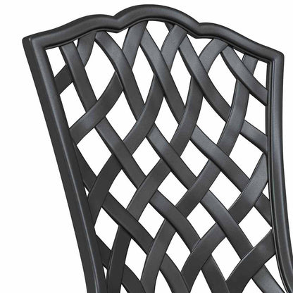 Garten Bistro Set 3 pcs Schwarz Aluminium