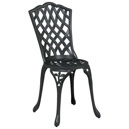 Garten Bistro Set 3 pcs Schwarz Aluminium