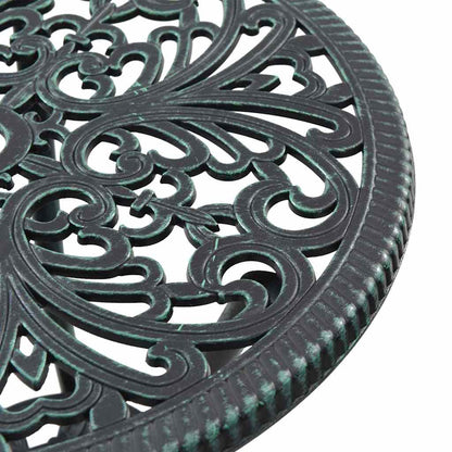 Garten Bistro Set 3 pcs Grün Aluminium