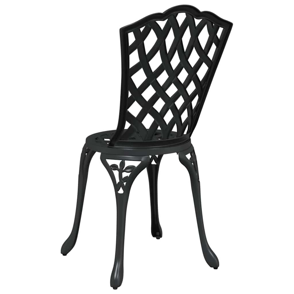 Gartenstuhl 2 pcs Schwarz 55 x 56,5 x 91cm Aluminium