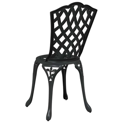 Gartenstuhl 2 pcs Schwarz 55 x 56,5 x 91cm Aluminium