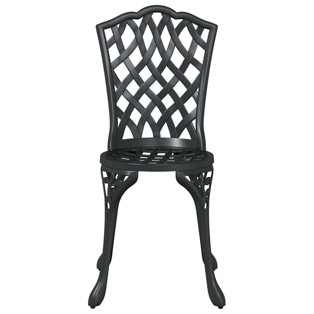 Gartenstuhl 2 pcs Schwarz 55 x 56,5 x 91cm Aluminium