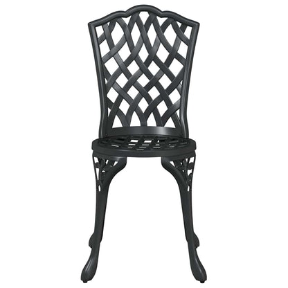 Gartenstuhl 2 pcs Schwarz 55 x 56,5 x 91cm Aluminium