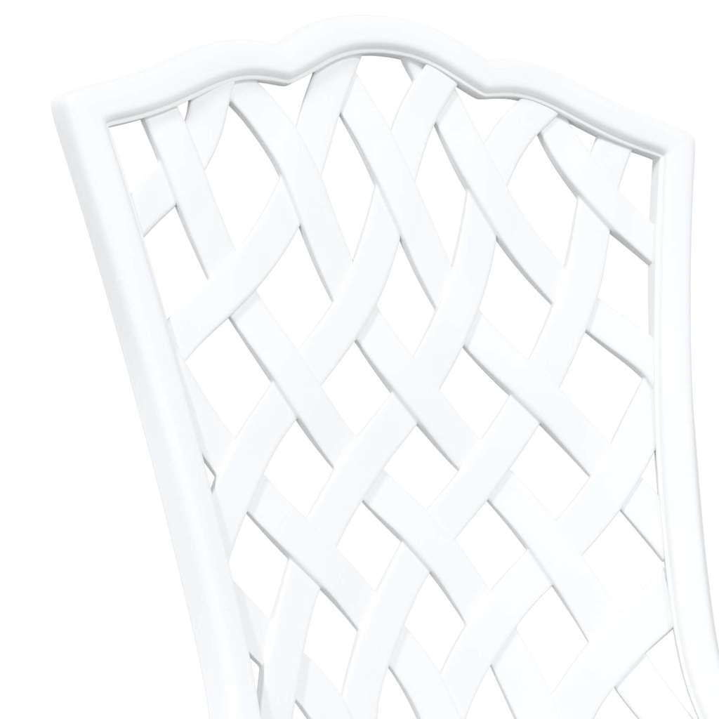 Gartenstuhl 2 pcs Weiß 55 x 56,5 x 91cm Aluminium