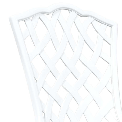 Gartenstuhl 2 pcs Weiß 55 x 56,5 x 91cm Aluminium
