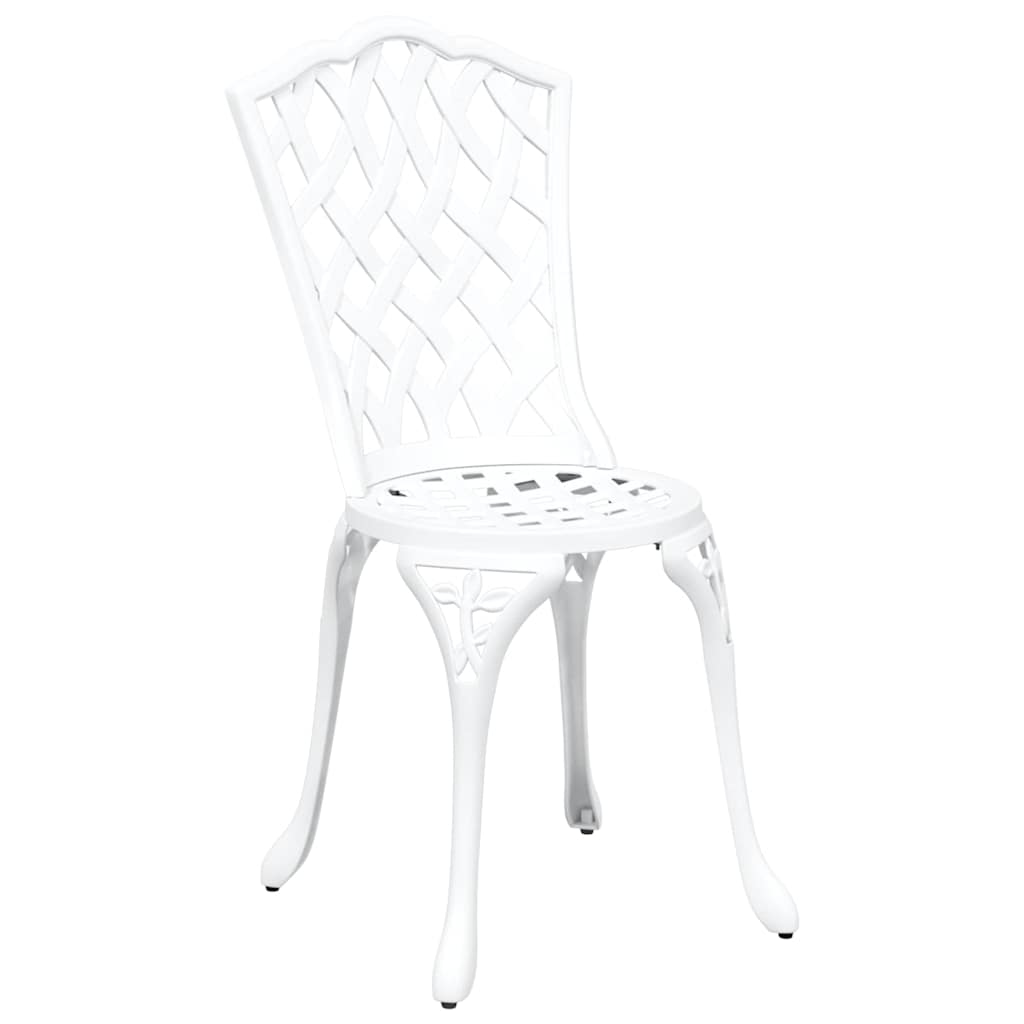 Gartenstuhl 2 pcs Weiß 55 x 56,5 x 91cm Aluminium