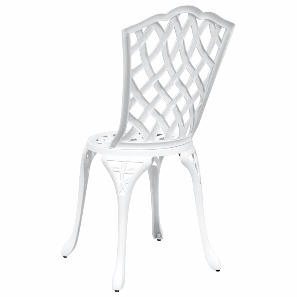 Gartenstuhl 2 pcs Weiß 55 x 56,5 x 91cm Aluminium