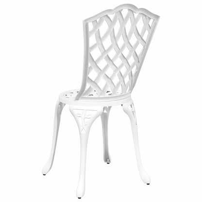 Gartenstuhl 2 pcs Weiß 55 x 56,5 x 91cm Aluminium