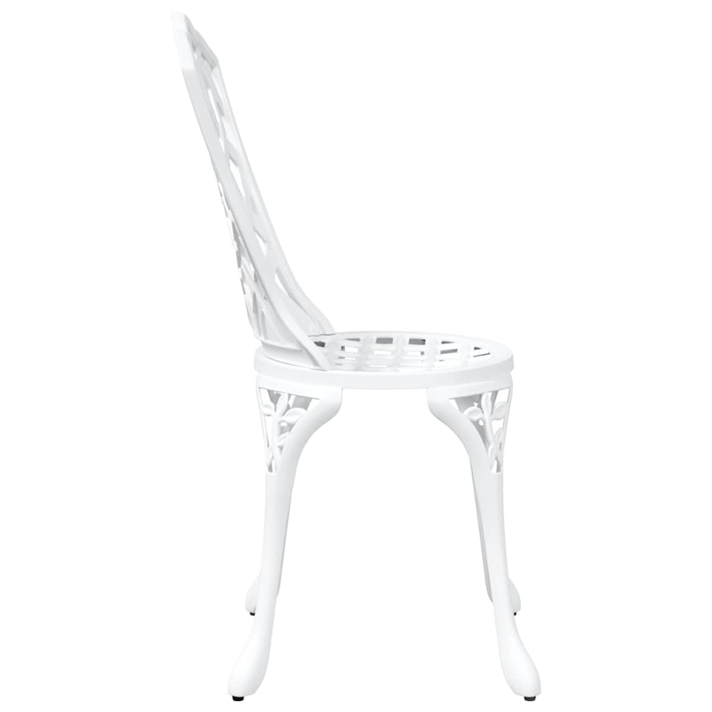 Gartenstuhl 2 pcs Weiß 55 x 56,5 x 91cm Aluminium