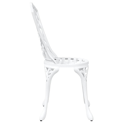 Gartenstuhl 2 pcs Weiß 55 x 56,5 x 91cm Aluminium