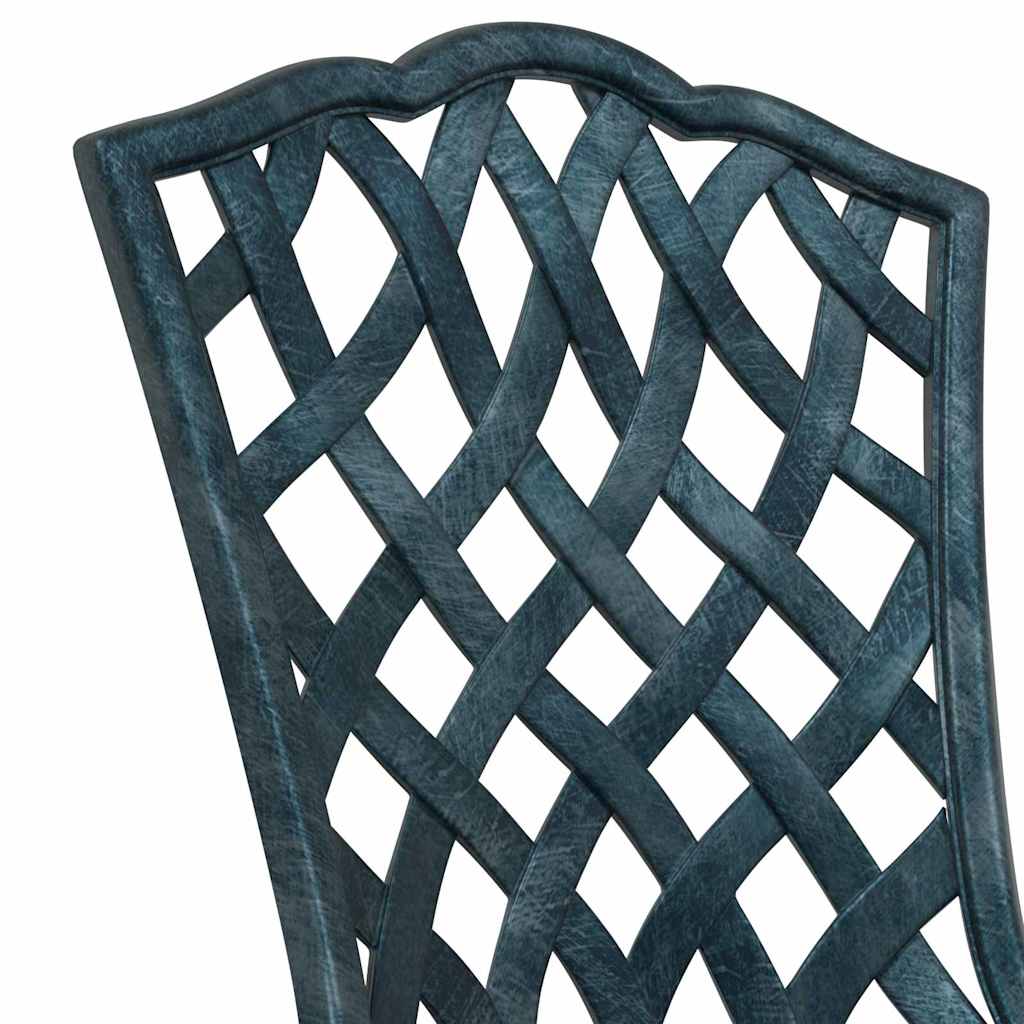 Gartenstuhl mit Kissen 2 pcs Grün 55 x 56,5 x 91cm Aluminium
