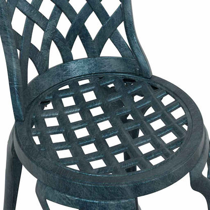 Gartenstuhl mit Kissen 2 pcs Grün 55 x 56,5 x 91cm Aluminium