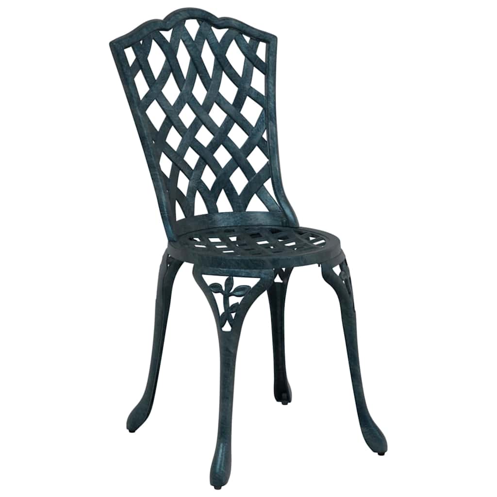 Gartenstuhl mit Kissen 2 pcs Grün 55 x 56,5 x 91cm Aluminium