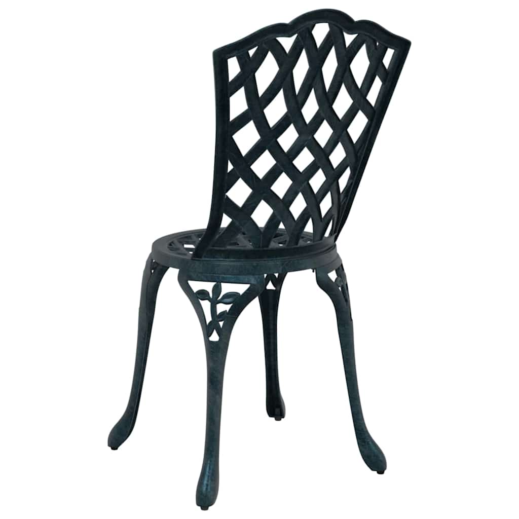 Gartenstuhl mit Kissen 2 pcs Grün 55 x 56,5 x 91cm Aluminium