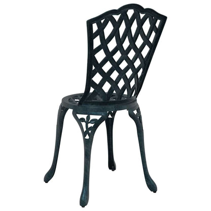 Gartenstuhl mit Kissen 2 pcs Grün 55 x 56,5 x 91cm Aluminium