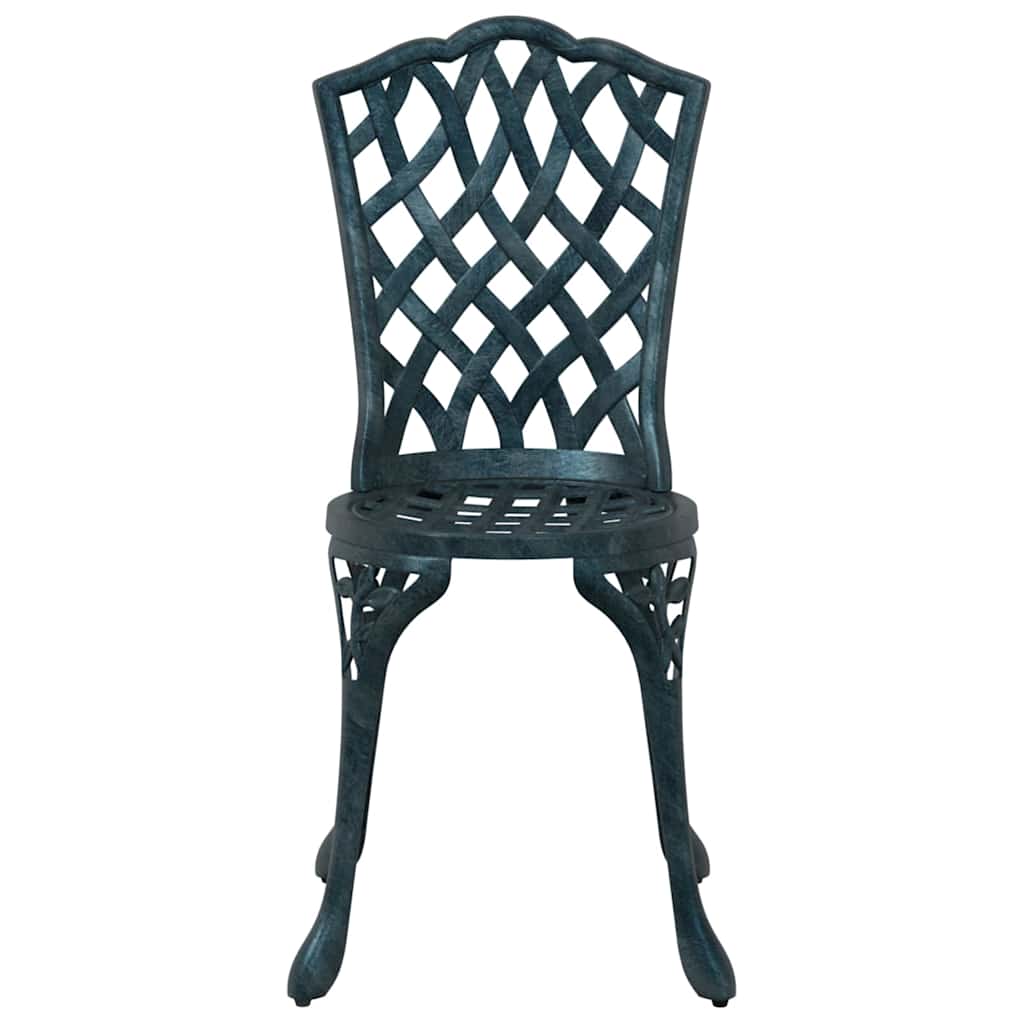 Gartenstuhl mit Kissen 2 pcs Grün 55 x 56,5 x 91cm Aluminium