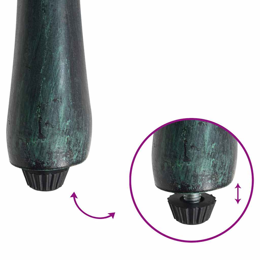 Gartenstuhl mit Kissen 2 pcs Grün 55 x 56,5 x 91cm Aluminium