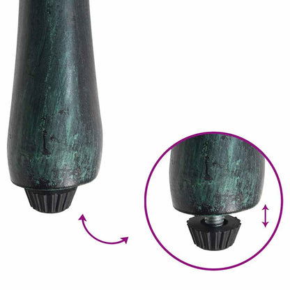 Gartenstuhl mit Kissen 2 pcs Grün 55 x 56,5 x 91cm Aluminium