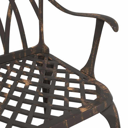 Gartenstuhl 2 pcs Bronzefarben 55 x 56,5 x 91cm Aluminium
