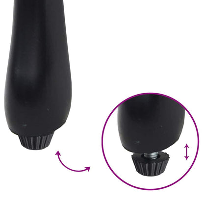 Gartenstuhl 2 pcs Schwarz 55 x 56,5 x 91cm Aluminium