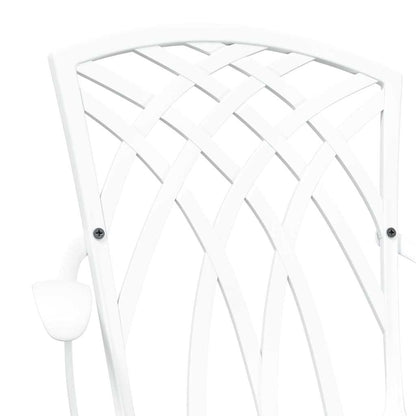 Gartenstuhl 2 pcs Weiß 55 x 56,5 x 91cm Aluminium