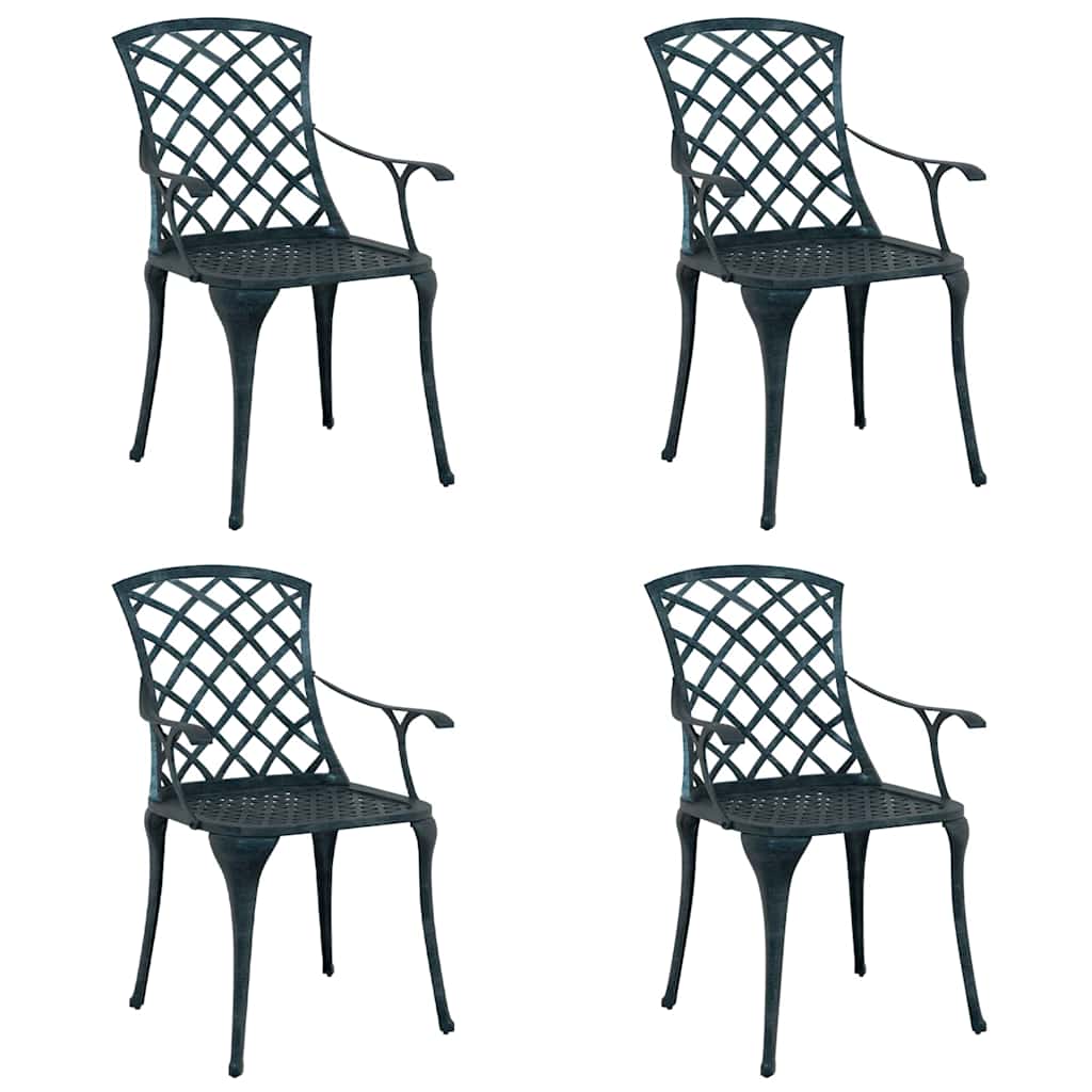 Gartenstuhl Grün 61 x 60,5 x 93cm Aluminium