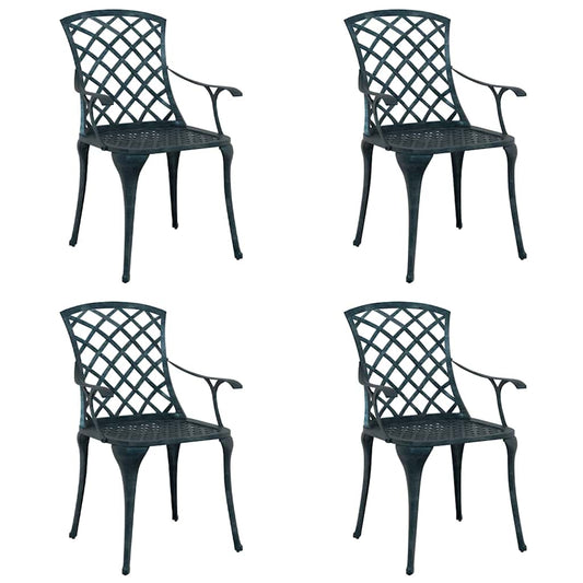 Gartenstuhl Grün 61 x 60,5 x 93cm Aluminium