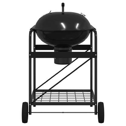 Outdoor Grill mit Rad Schwarz 96 x 72 x 113 cm Metall