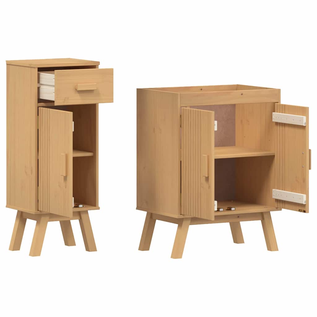 Badezimmermöbelset mit Speicher 2 pcs Braun 114 x 43 x 73.5 cm