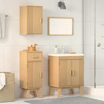 Badezimmermöbelset mit Speicher 3 pcs Braun 114 x 43 x 73.5 cm