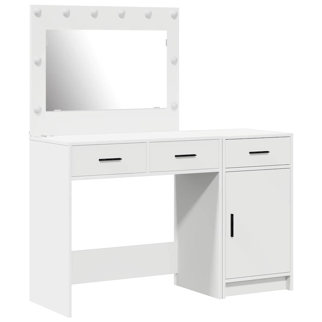 Schminktisch mit Tür 2 pcs Weiß 40 x 41 x 75 cm Holzwerkstoff
