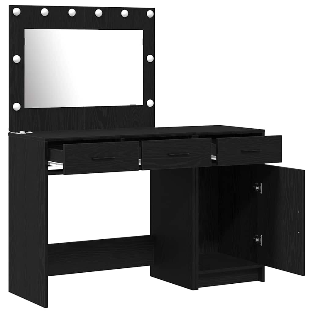 Schminktisch 2 pcs Schwarz 40 x 41 x 75 cm Holzwerkstoff