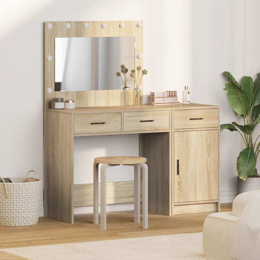 Schminktisch mit Tür 2 pcs Braun 40 x 41 x 75 cm Holzwerkstoff