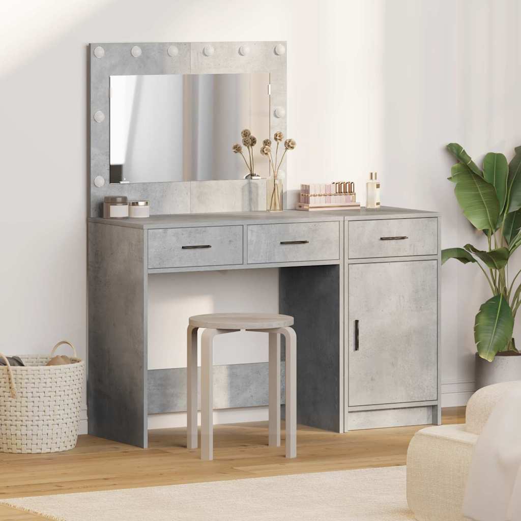 Schminktisch mit Tür 2 pcs Grau 40 x 41 x 75 cm Holzwerkstoff