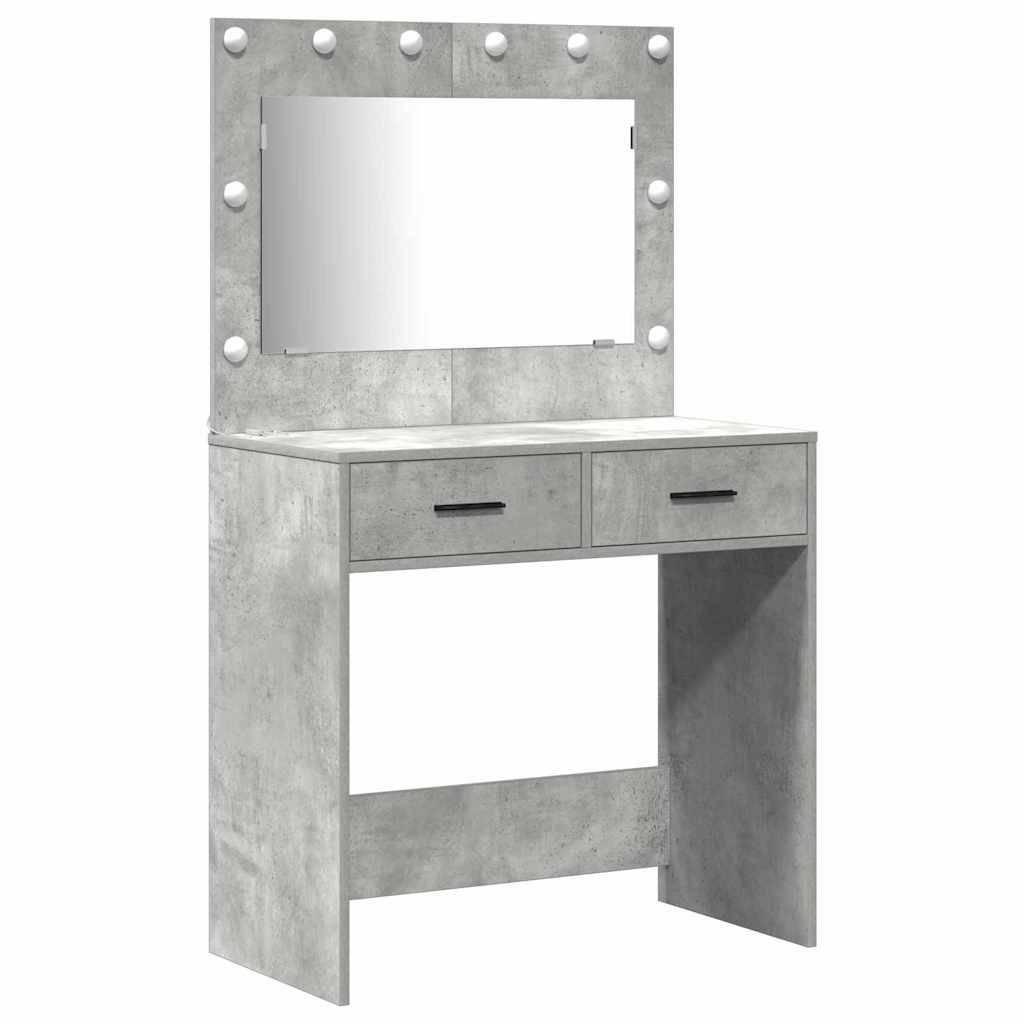 Schminktisch mit Tür 2 pcs Grau 40 x 41 x 75 cm Holzwerkstoff