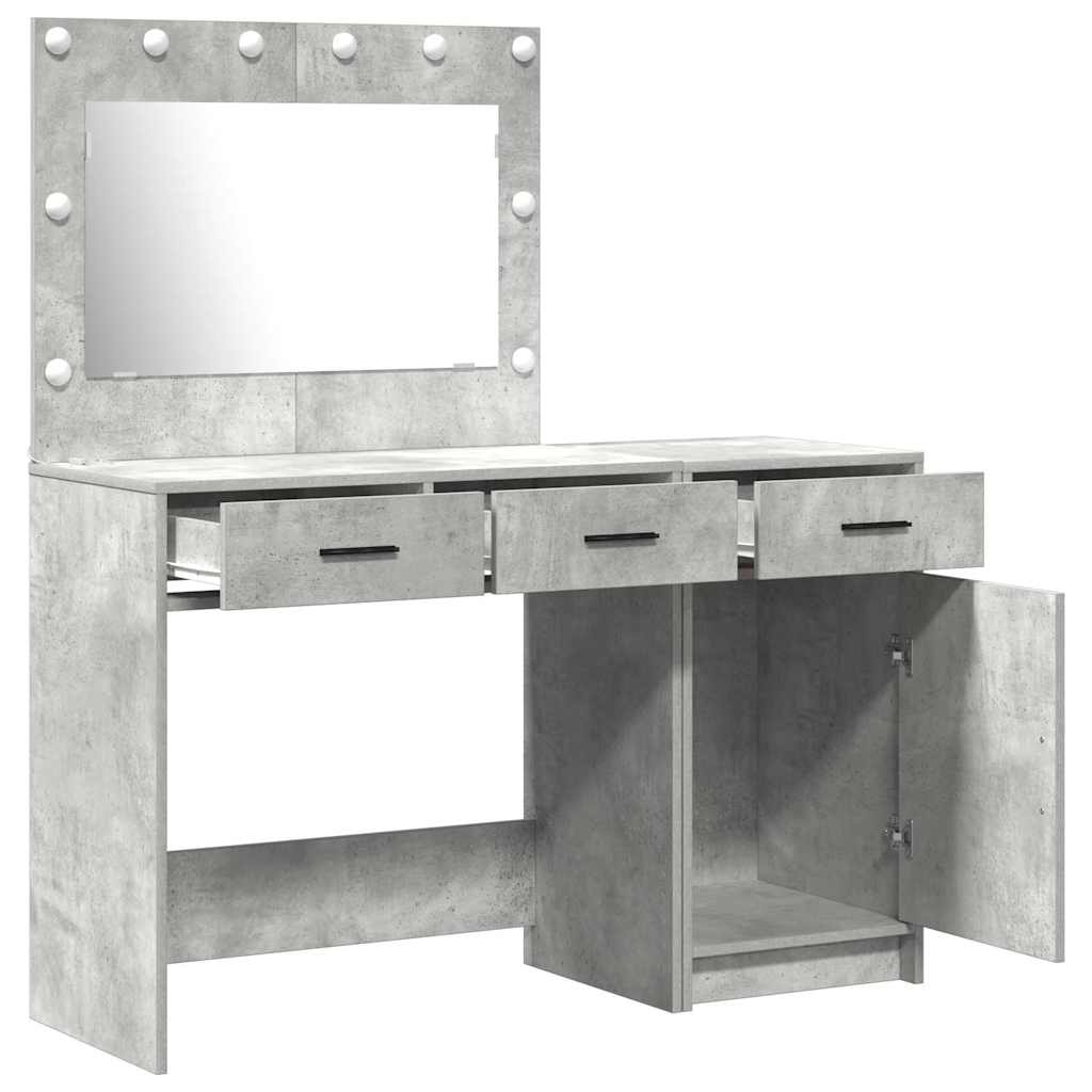 Schminktisch mit Tür 2 pcs Grau 40 x 41 x 75 cm Holzwerkstoff