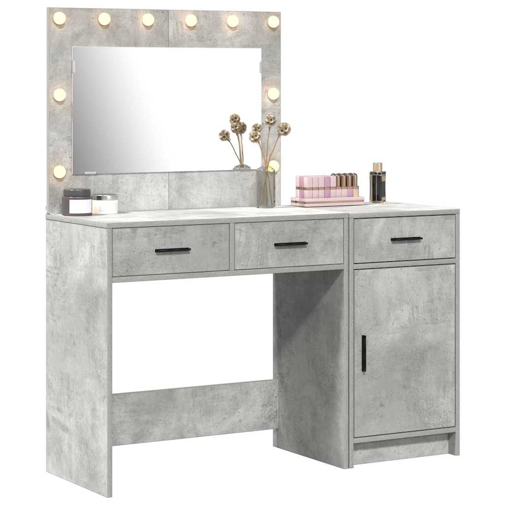 Schminktisch mit Tür 2 pcs Grau 40 x 41 x 75 cm Holzwerkstoff