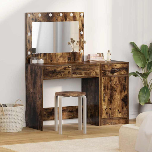 Schminktisch mit Tür 2 pcs Braun 40 x 41 x 75 cm Holzwerkstoff
