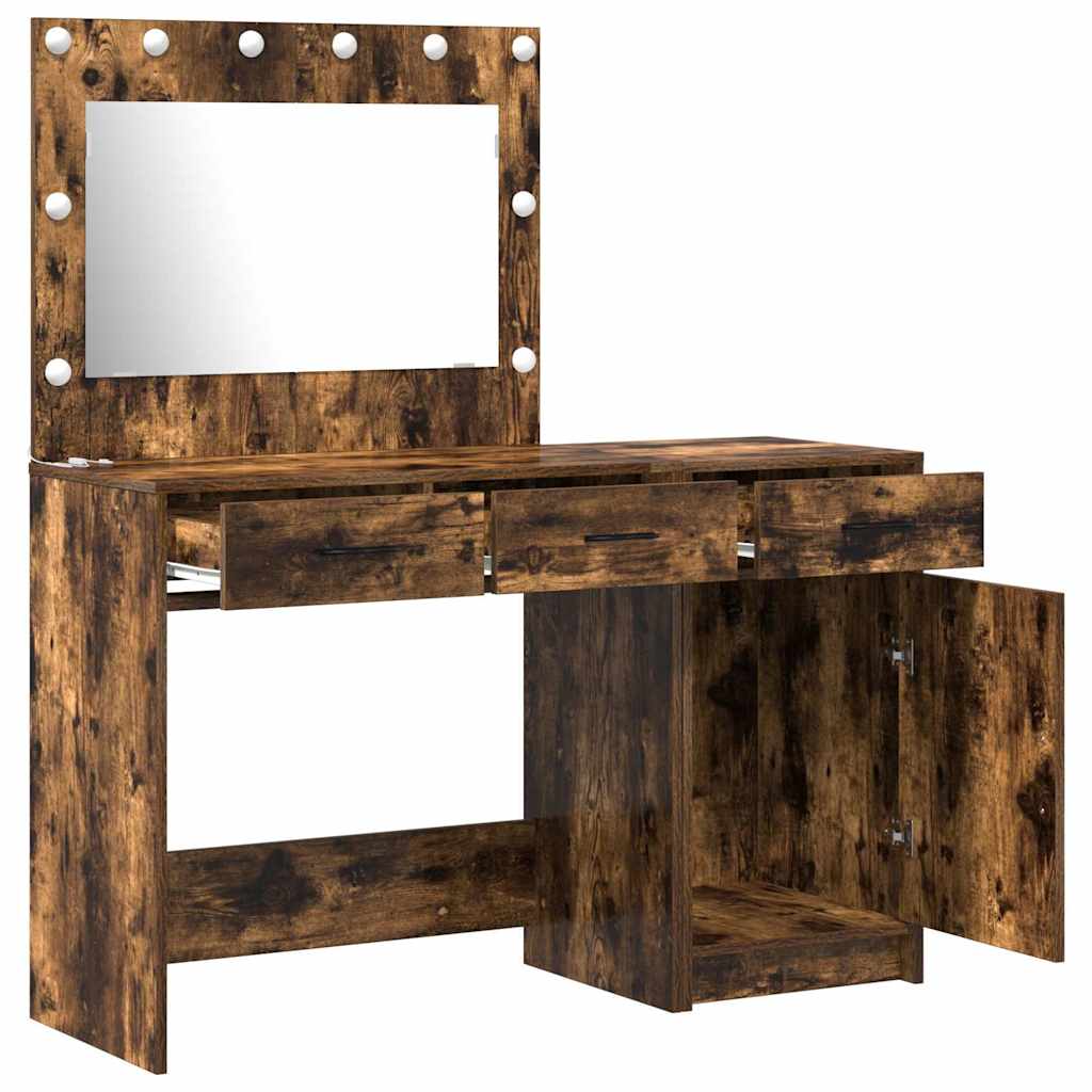 Schminktisch mit Tür 2 pcs Braun 40 x 41 x 75 cm Holzwerkstoff